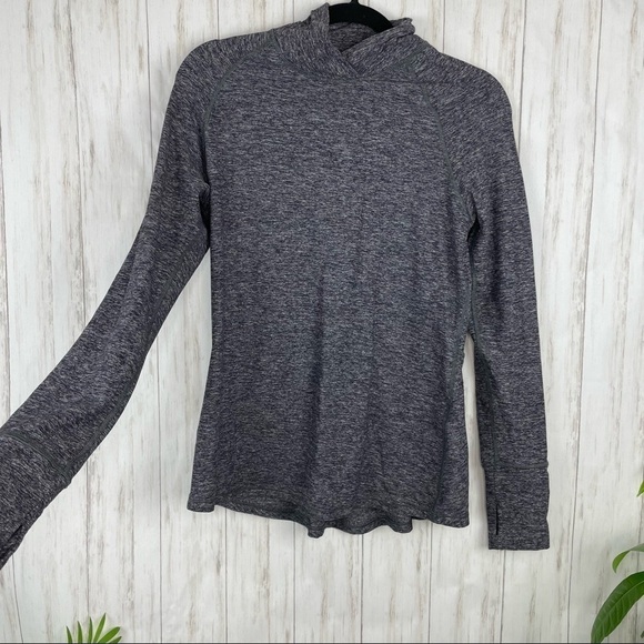 Lululemon gray pullover long sleeve ruched back top - Picture 2 of 6